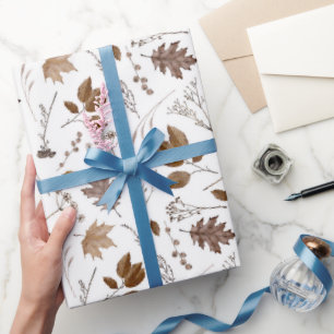 Papier Cadeau Motif Feuilles d'automne