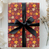 Papier Cadeau Motif Feuilles d'automne