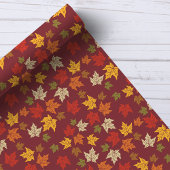 Papier Cadeau Motif Feuilles d'automne