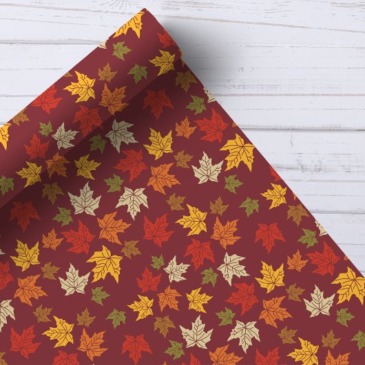 Papier Cadeau Motif Feuilles d'automne