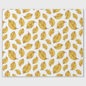 Papier Cadeau Motif Feuilles d'automne (Plat)