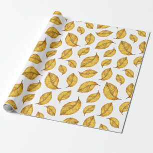 Papier Cadeau Motif Feuilles d'automne