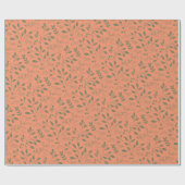 Papier Cadeau Motif Feuilles de Bois (Plat)