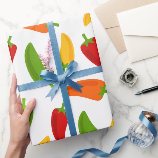 Papier Cadeau Motif Fiesta de piments amusants (Cadeaux)