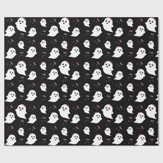 Papier Cadeau Motif Fille Fantôme (Plat)