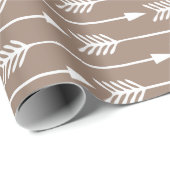 Papier Cadeau Motif Flèches Brown (Coin rond)