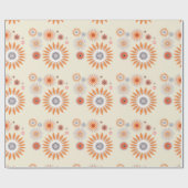Papier cadeau motif fleur 4 (Plat)