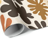 Papier Cadeau Motif fleur Boho Matisse (Coin rond)