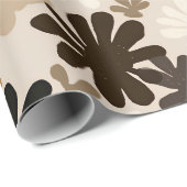 Papier Cadeau Motif fleur Boho Matisse (Coin rond)