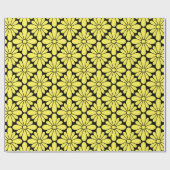 Papier Cadeau Motif Fleur Concho Jaune (Plat)