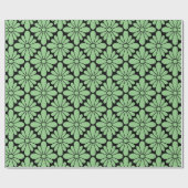 Papier Cadeau Motif Fleur Concho Vert clair (Plat)