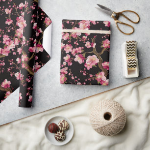 Papier Cadeau Motif Fleur de Cerisier Sakura