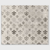 Papier Cadeau Motif Fleur De Lis Découpage déprimé (Plat)