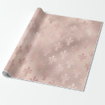 Papier Cadeau Motif fleur de lis en or rose et rose blush<br><div class="desc">Papier d'emballage vintage de Paris avec motif fleur de lis</div>