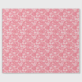 Papier Cadeau Motif Fleur Fleur Fleur Fleur Rose Vive Moderne (Plat)