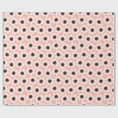 Papier Cadeau Motif Fleur Rose Cute (Plat)