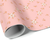 Papier Cadeau Motif Fleur Sauvage (Coin rond)