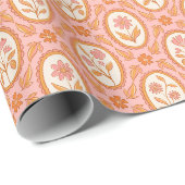 Papier Cadeau Motif Fleur Sauvage (Coin rond)