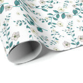 Papier Cadeau Motif Fleur transparent (Coin rond)
