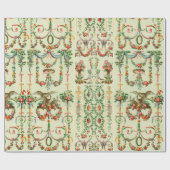 Papier Cadeau motif fleurie du XVIIIe siècle (Plat)