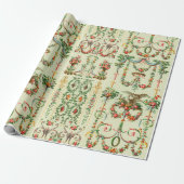 Papier Cadeau motif fleurie du XVIIIe siècle (Déroulé)