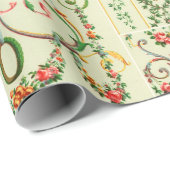 Papier Cadeau motif fleurie du XVIIIe siècle (Coin rond)