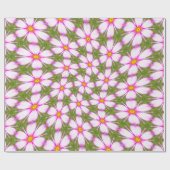 Papier Cadeau Motif Fleurs Cosmos (Plat)