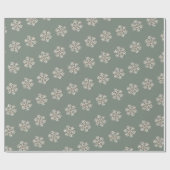 Papier Cadeau Motif flocon de neige aquarelle Boho (Plat)