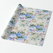 Papier Cadeau motif floral (Déroulé)