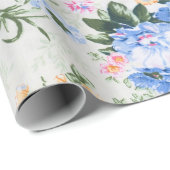 Papier Cadeau motif floral (Coin rond)