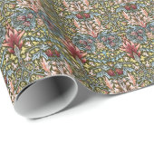 Papier Cadeau Motif floral à tête de serpent de William Morris (Coin rond)