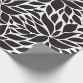 Papier Cadeau motif floral Abstrait en noir et blanc (Coin)