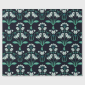 Papier Cadeau motif floral art nouveau abstrait (Plat)