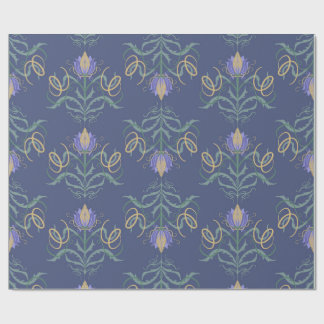 Papier Cadeau Motif floral Art nouveau damassé vintage