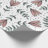 Papier Cadeau Motif floral avec élégant, style classique (Coin)