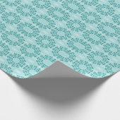 Papier Cadeau Motif floral, bleu Turquoise (Coin)