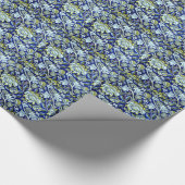Papier Cadeau Motif Floral bleu William Morris (Coin)