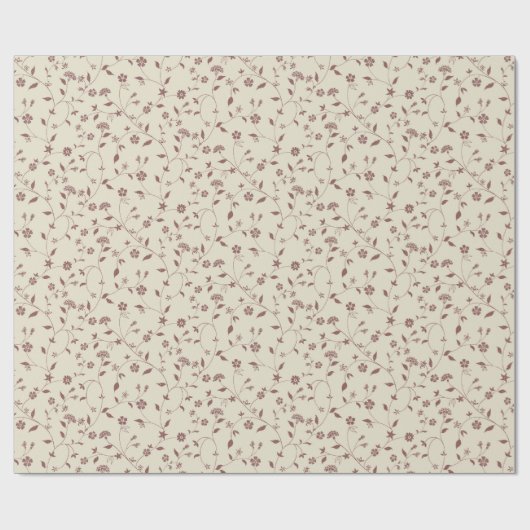 Papier Cadeau Motif floral Boho (Plat)