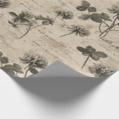 Papier Cadeau Motif floral botanique vintage (3) (Coin)