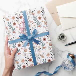 Papier Cadeau Motif floral danois aux fleurs de pavot et de ceri