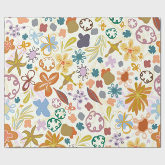Papier Cadeau Motif floral d'automne
