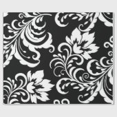 Papier Cadeau Motif floral de damassé (Plat)