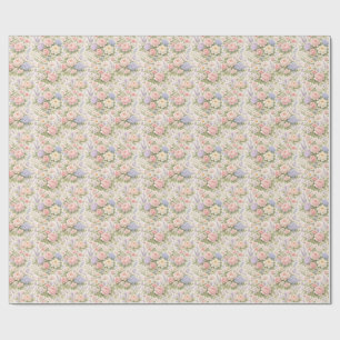 Papier Cadeau Motif floral de jardin de campagne