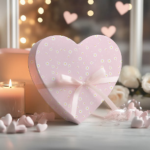 Papier Cadeau Motif floral de marguerite mignon rose Boho modern