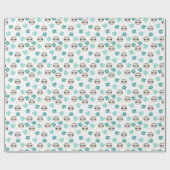 Papier Cadeau Motif floral de paresse douce (Plat)