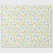 Papier Cadeau Motif floral de ressort d'aquarelle (Plat)