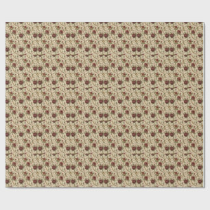 Papier Cadeau Motif floral de rose vintage - Art de design flora