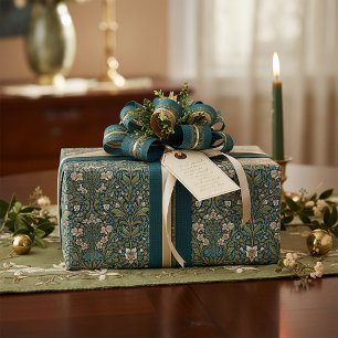 Papier Cadeau motif floral de style William Morris