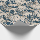 Papier Cadeau Motif floral désorganisé (Coin)