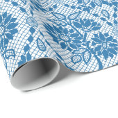 Papier Cadeau Motif floral fait sur commande de dentelle de Faux (Coin rond)